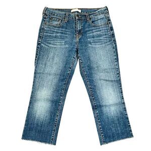 Levi’s 505 Straight Leg Cropped Rough Edge Jeans  6